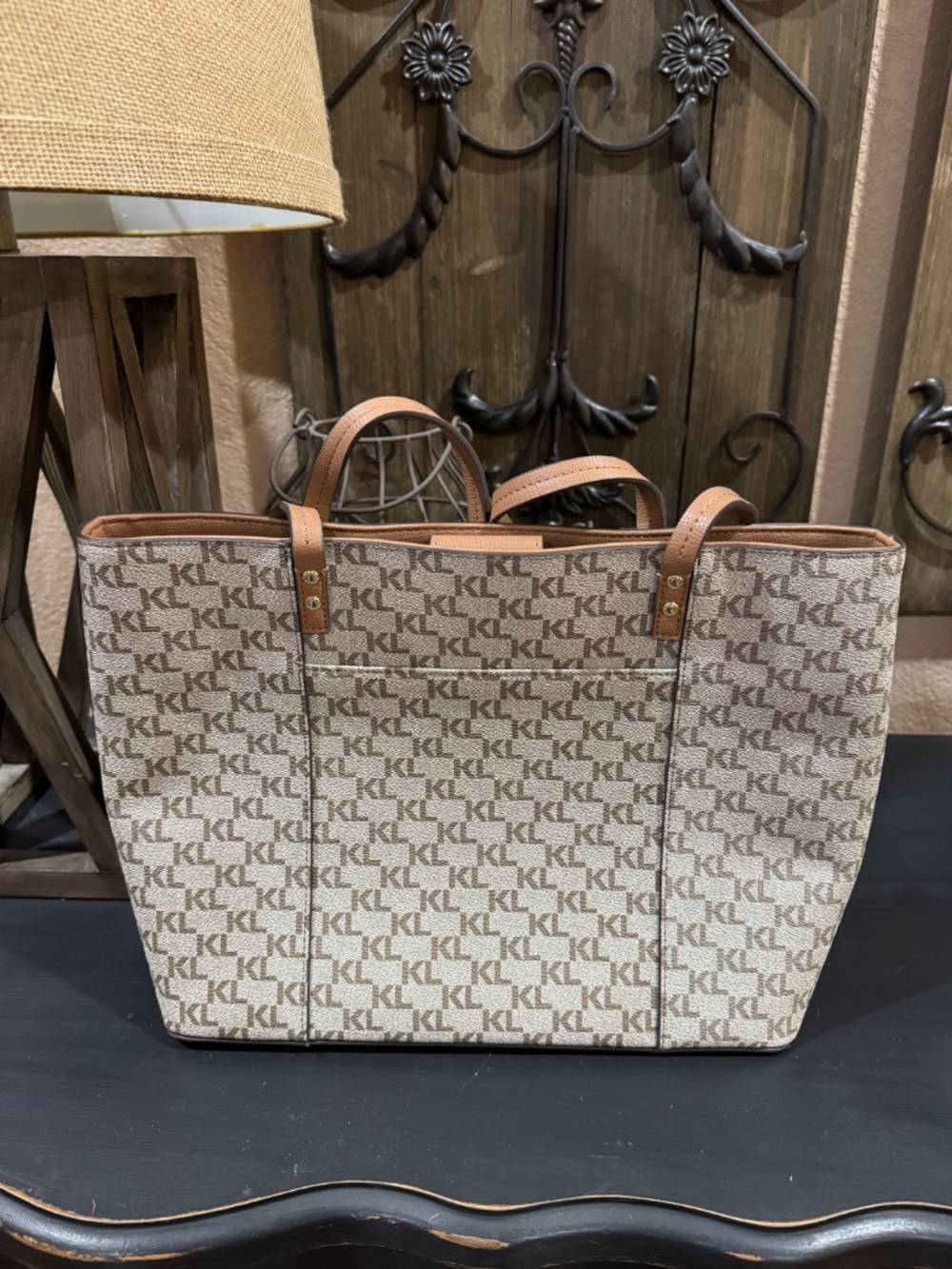 Karl Lagerfeld Paris Maybelle monogram tote bag - Picture 2 of 4
